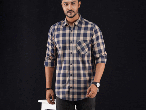 Cotton Full Sleeve Check Shirt For Men - Multicolor