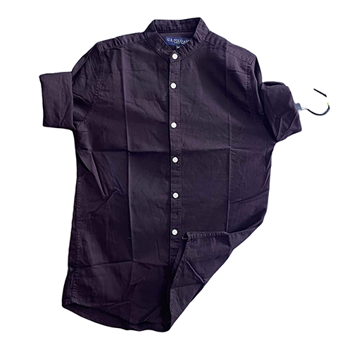 Cotton Full Sleeves Shirt For Men-Black