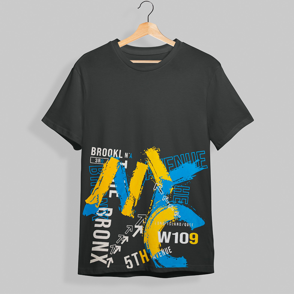 Cotton Half Sleeve Casual T-Shirt For Men - Black